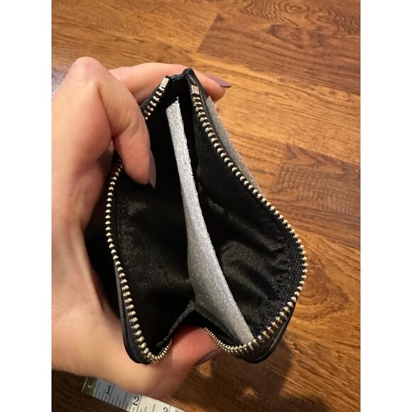 Kate Spade New York Leather Wallet Black Spade Flower 5x4 NWT Designer Lux - Picture 4 of 8